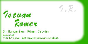 istvan romer business card