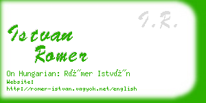 istvan romer business card